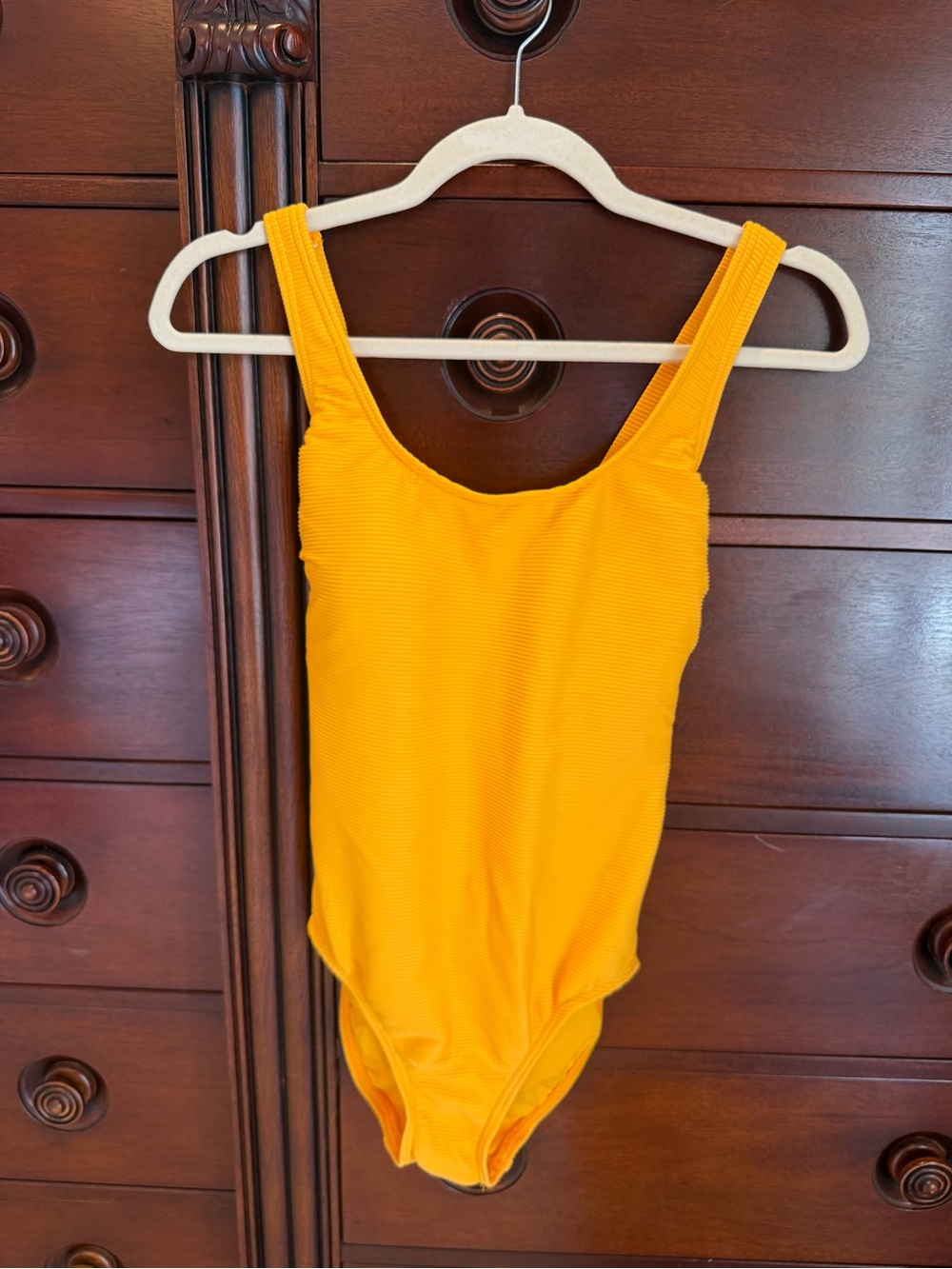 Lands' End Yellow One-Piece Swimsuit